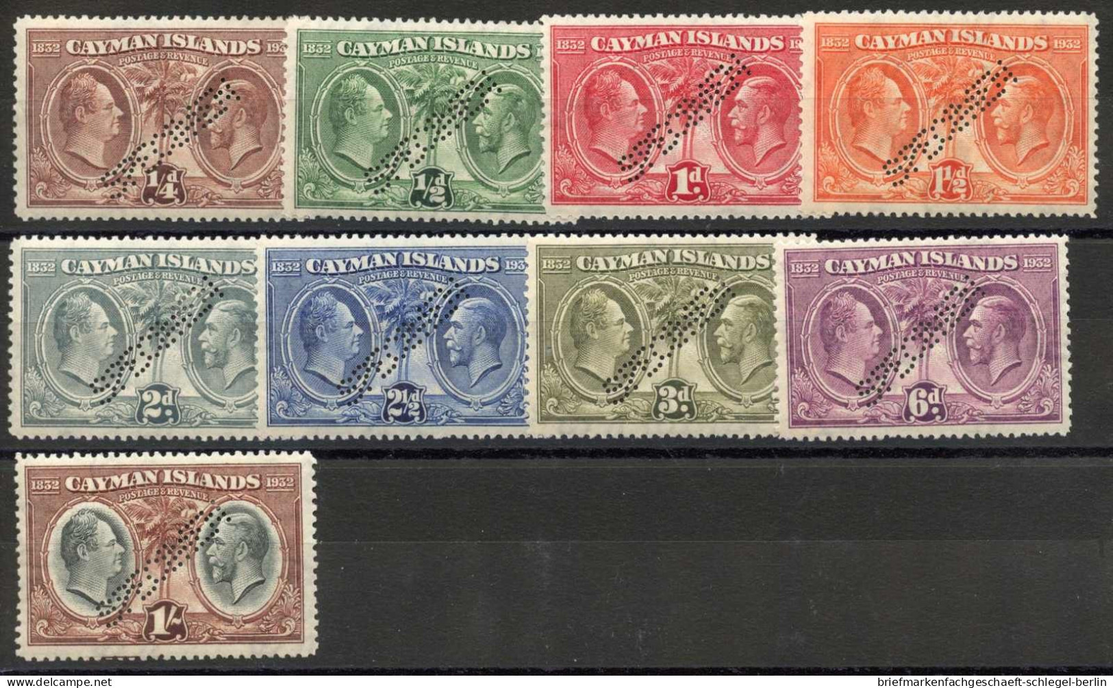 Kaiman-Inseln, 1932, 70-81 Spec., Ungebraucht - Cayman (Isole)