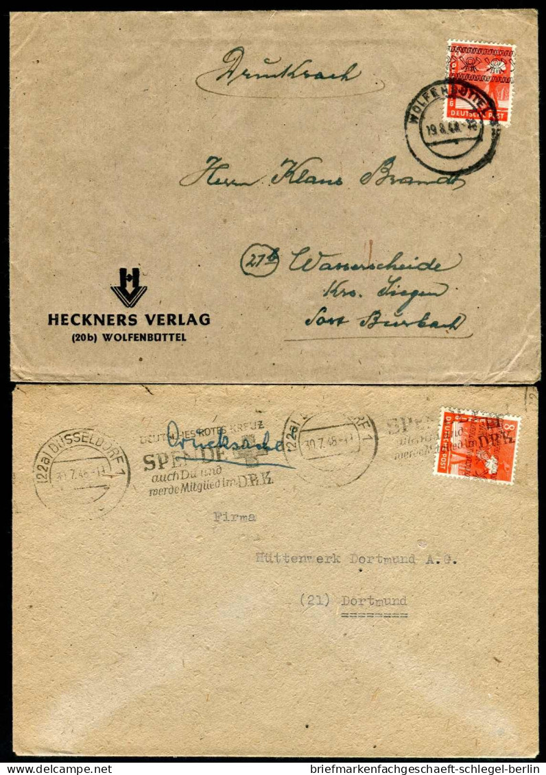 Amerik.+Brit. Zone (Bizone), 1948, 38 I EF, Brief - Briefe U. Dokumente