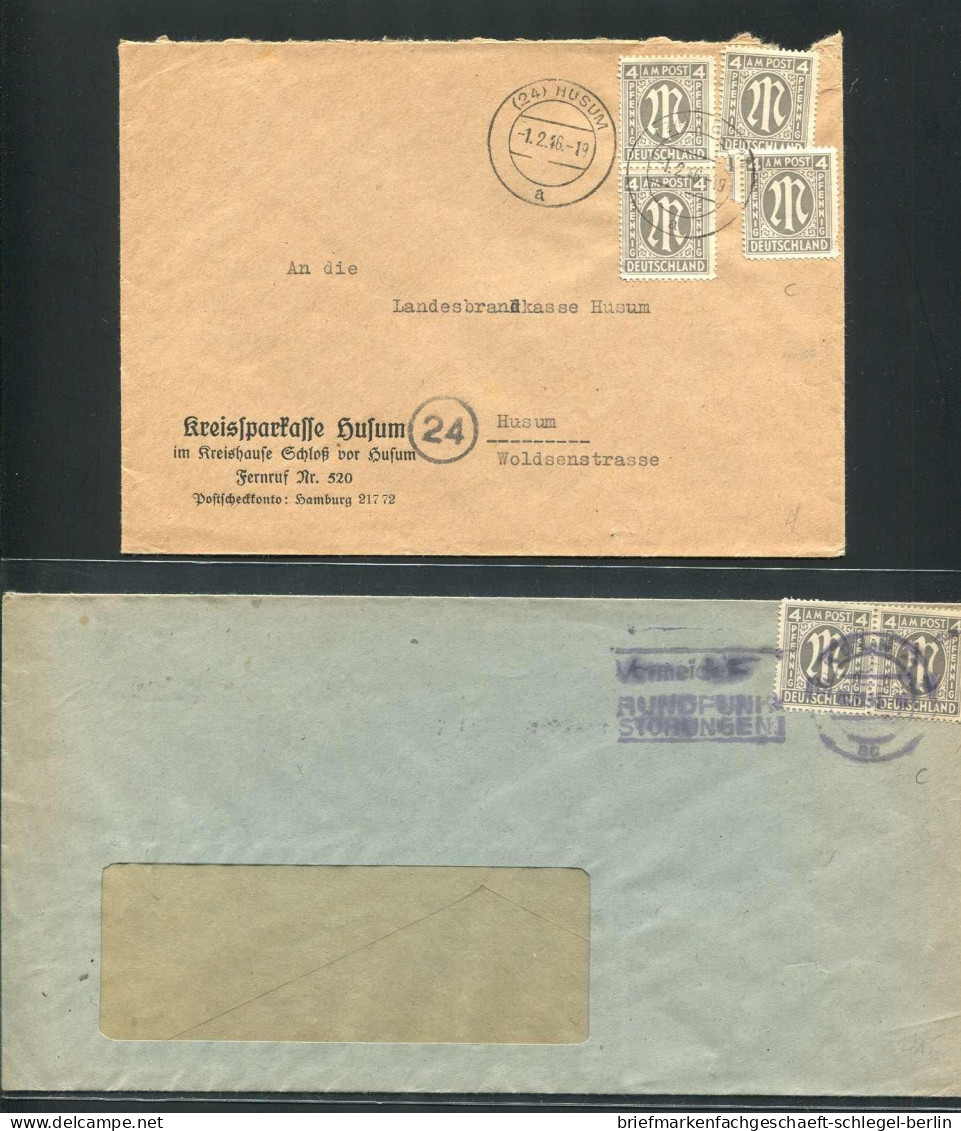 Amerik.+Brit. Zone (Bizone), 1945, 5 EF, 11(2) Und (4), Brief - Storia Postale