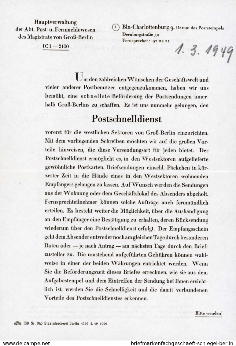 Berlin, 1949, 17, Brief - Sonstige & Ohne Zuordnung