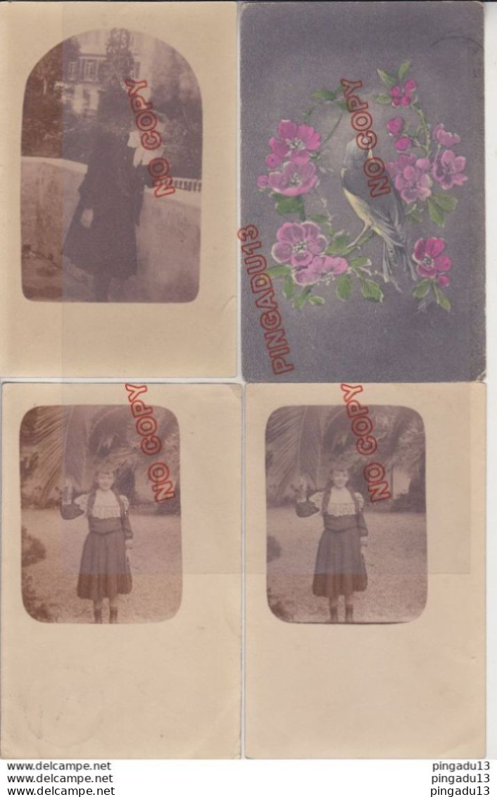 Fixe San Remo archive élève Pensionnat Dames de Nancy Villa Jeanne d'Arc carte photo * croquet Religieuse fillette