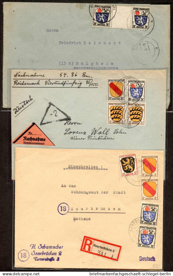 Saar, 1946, FZ 6(7) - 9-Z-9 - 3(2),9,10 - 6 EF -, Brief - Otros & Sin Clasificación