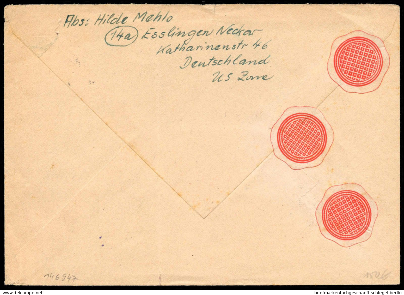 Amerik.+Brit. Zone (Bizone), 1948, 959 EF, Brief - Lettres & Documents