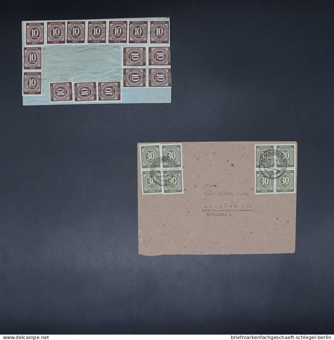 Gemeinschaftsausgaben, 1948, 918(16) + 928(8), Brief - Altri & Non Classificati