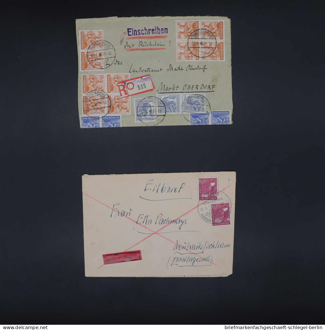 Amerik.+Brit. Zone (Bizone), 1948, 954(22) U.a., Brief - Storia Postale