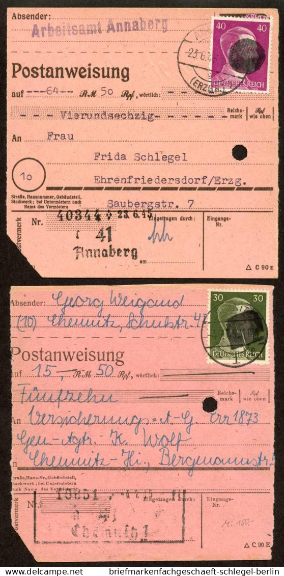 Sächsische Schwärzungen, 1945, AP 794 I EF - 795 I EF, Brief - Autres & Non Classés