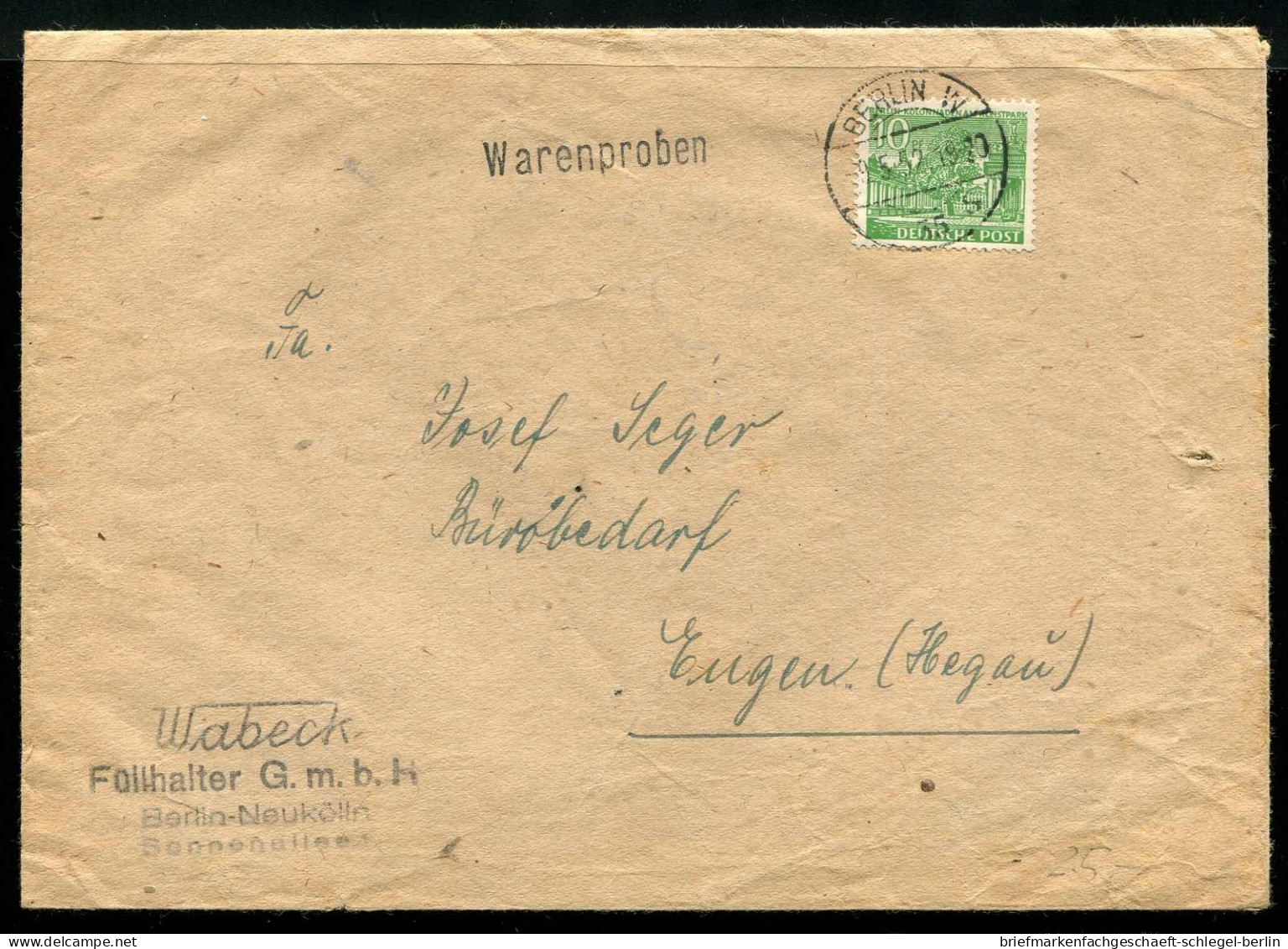 Berlin, 1952, 47 EF, Brief - Altri & Non Classificati