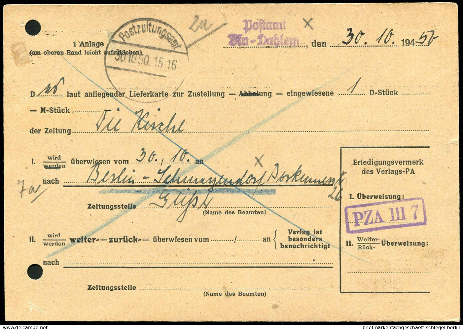 Berlin, 1950, 54 EF, Brief - Otros & Sin Clasificación