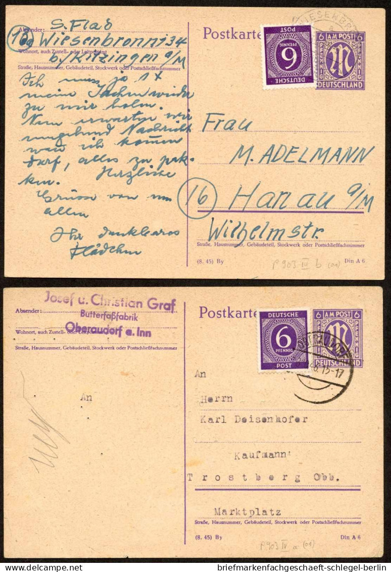 Amerik.+Brit. Zone (Bizone), 1946, P 903 + Zus.-Fr., Brief - Storia Postale