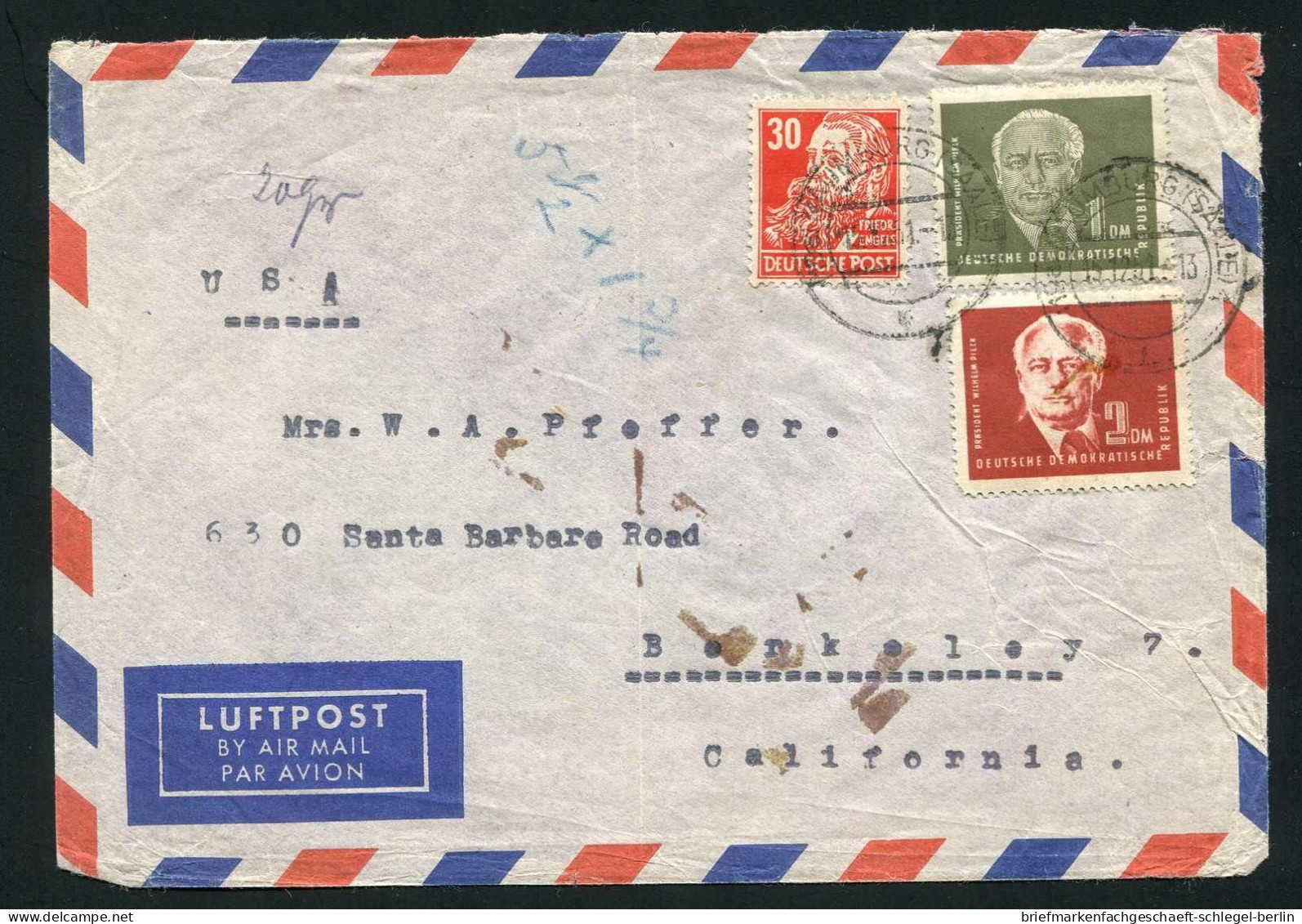 DDR, 1951, 242,241 + 222, Brief - Altri & Non Classificati
