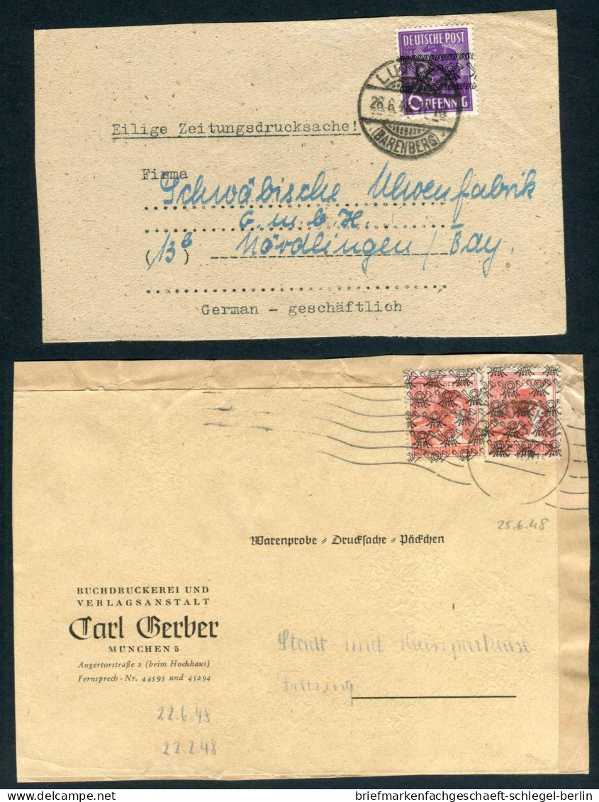 Amerik.+Brit. Zone (Bizone), 1948, 37 I - 46 II(2), Brief - Storia Postale