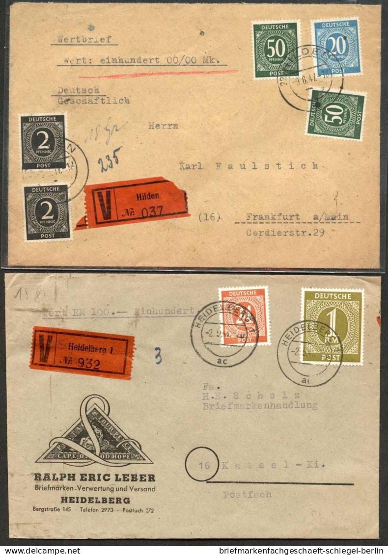 Gemeinschaftsausgaben, 1947, 937 + 925 - 912(2),924,932(2), Brief - Autres & Non Classés