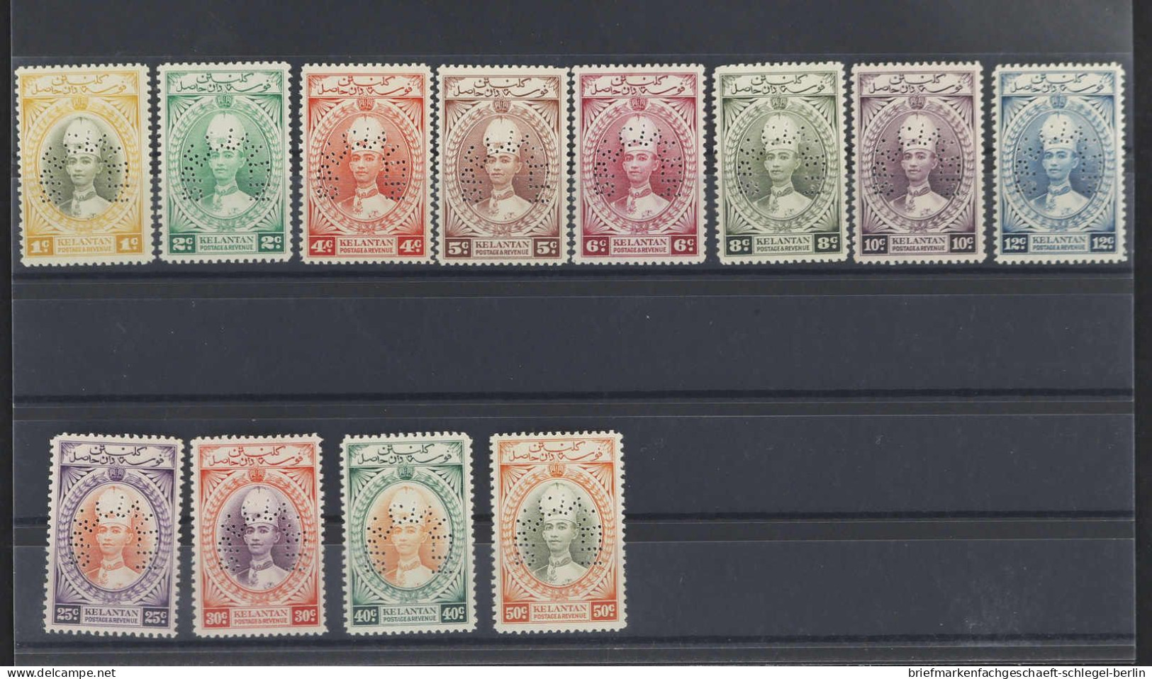 Malaiische Staaten Kelantan, 1937, 28-42 Spec., Ungebraucht - Asia (Other)