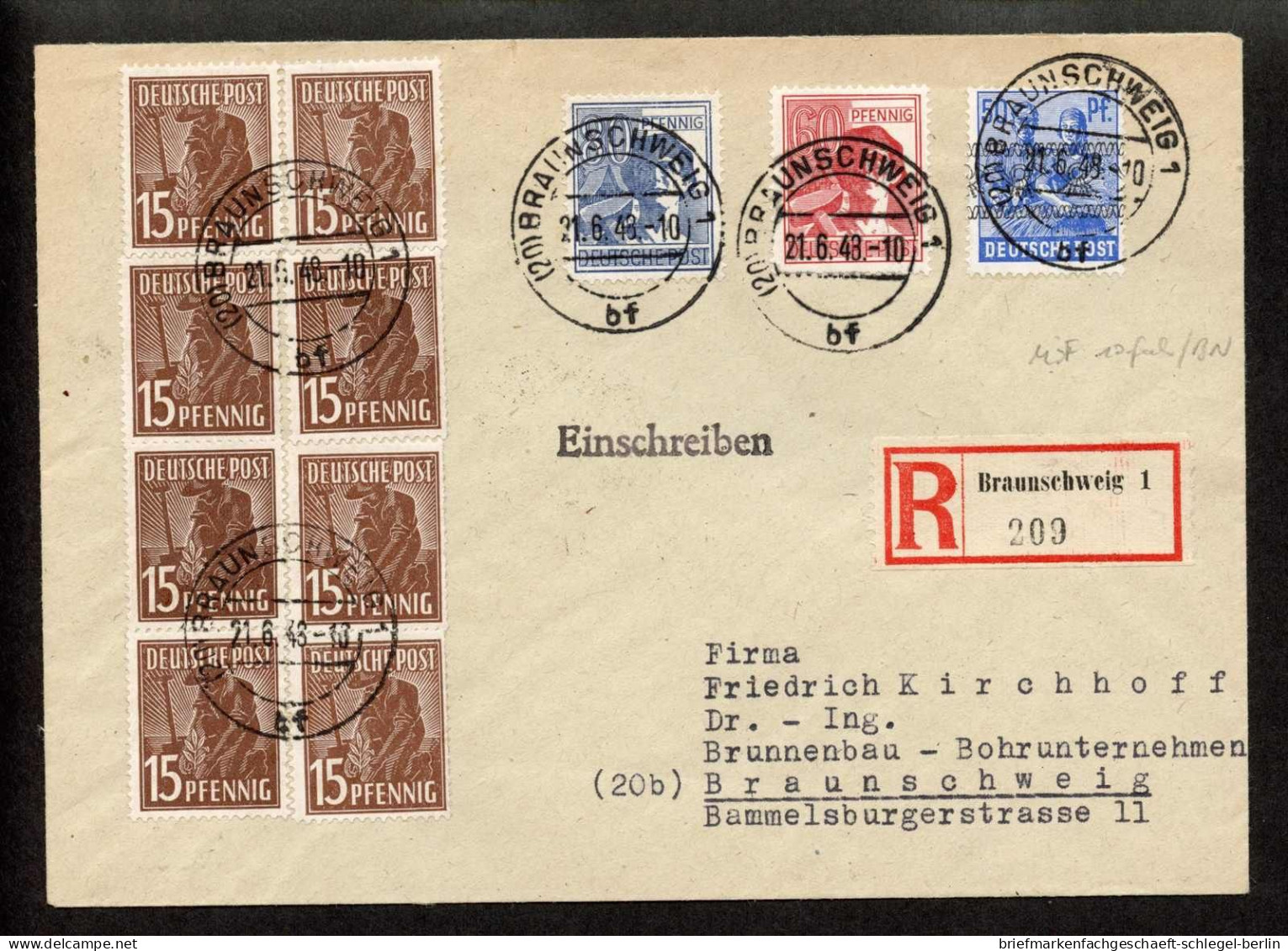 Amerik.+Brit. Zone (Bizone), 1948, 48 I + Zf, 48 II + Zf, Brief - Lettres & Documents