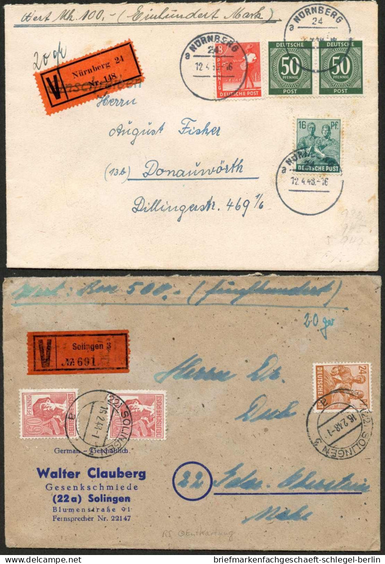 Gemeinschaftsausgaben, 1948, 932(2), 945,949 - 951,9565(2), Brief - Sonstige & Ohne Zuordnung