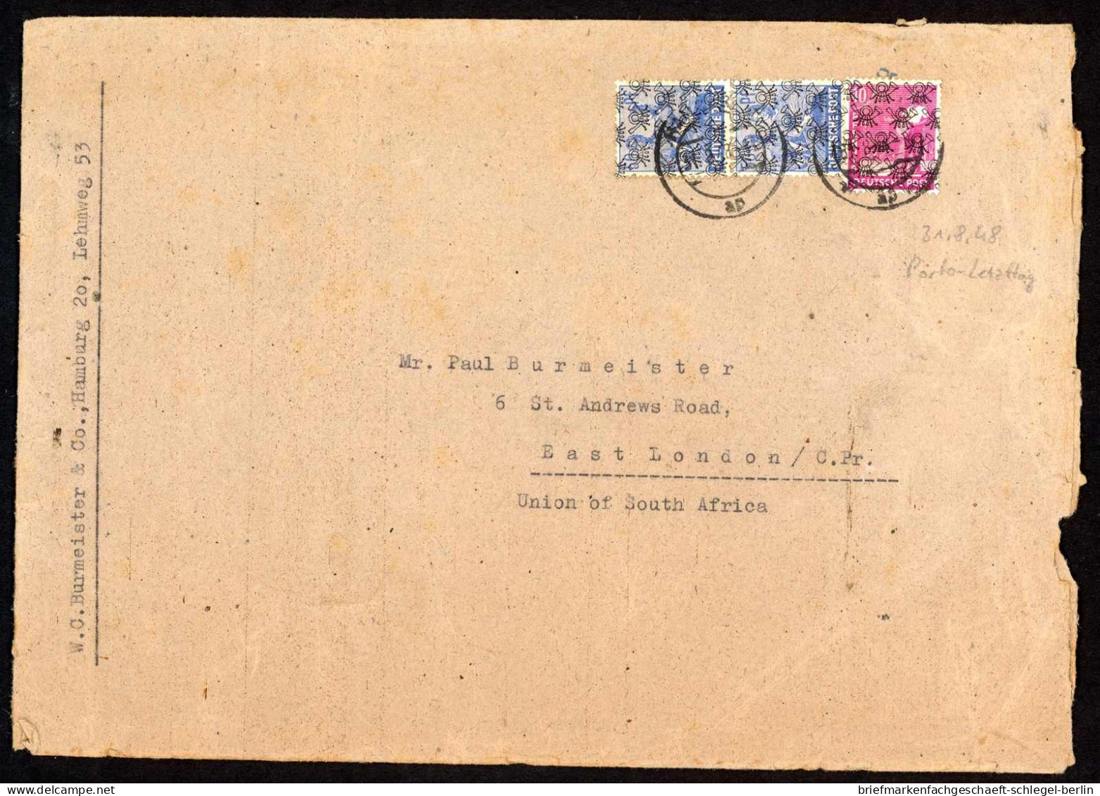 Amerik.+Brit. Zone (Bizone), 1948, 47 II + 48 II (2) U.a., Brief - Lettres & Documents