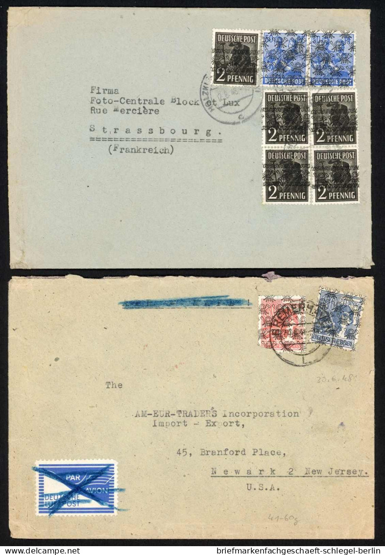 Amerik.+Brit. Zone (Bizone), 1948, 47 II + 48 II (2) U.a., Brief - Storia Postale