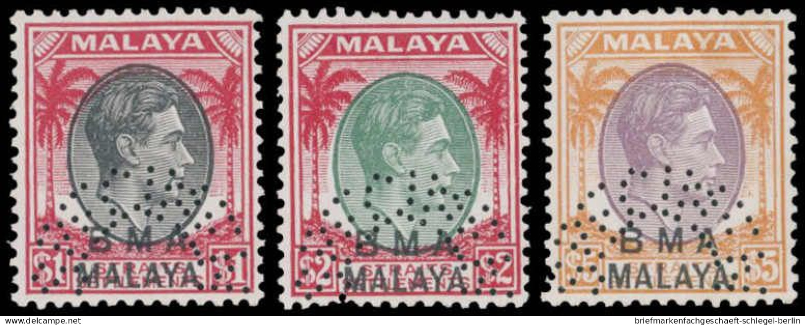 Malaiischer Staatenbund Brit. Milit. Verw., 1945, 1-13, 15 Spec. ... - Asia (Other)