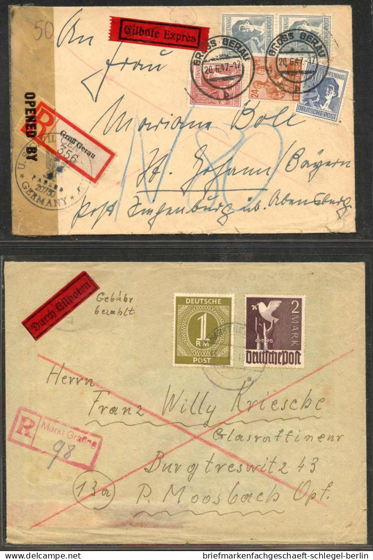 Gemeinschaftsausgaben, 1948, 960+937 - 947(2),951,956,957, Brief - Other & Unclassified