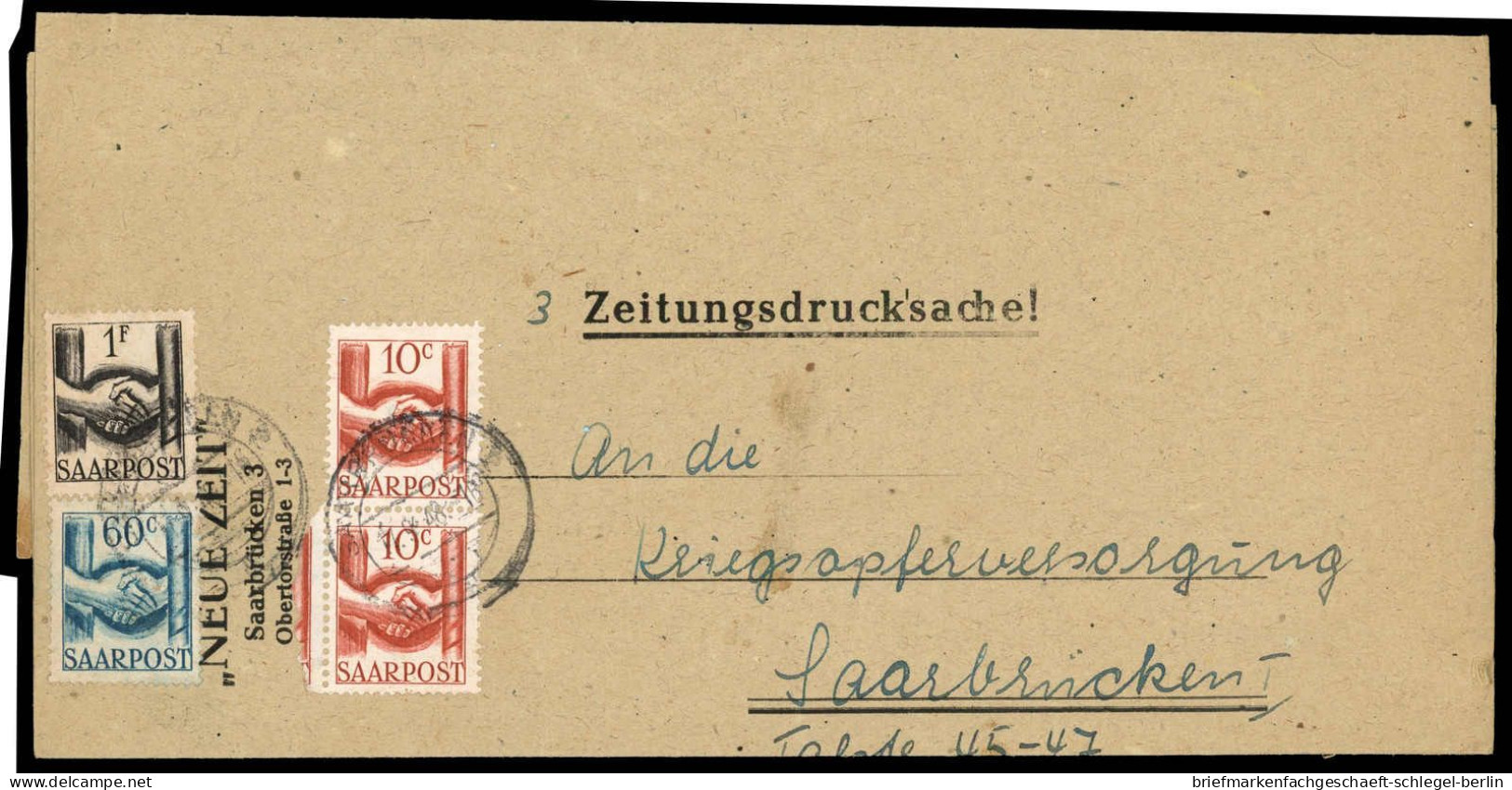 Saar, 1948, 239(2),240,241, Brief - Sonstige & Ohne Zuordnung