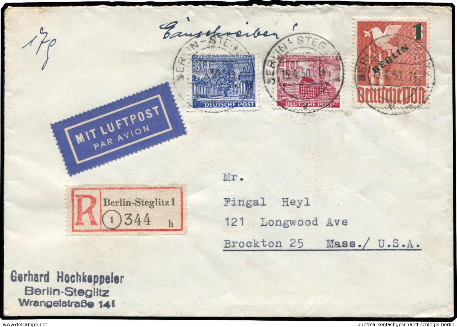 Berlin, 1950, 67, 51, 52, Brief - Otros & Sin Clasificación