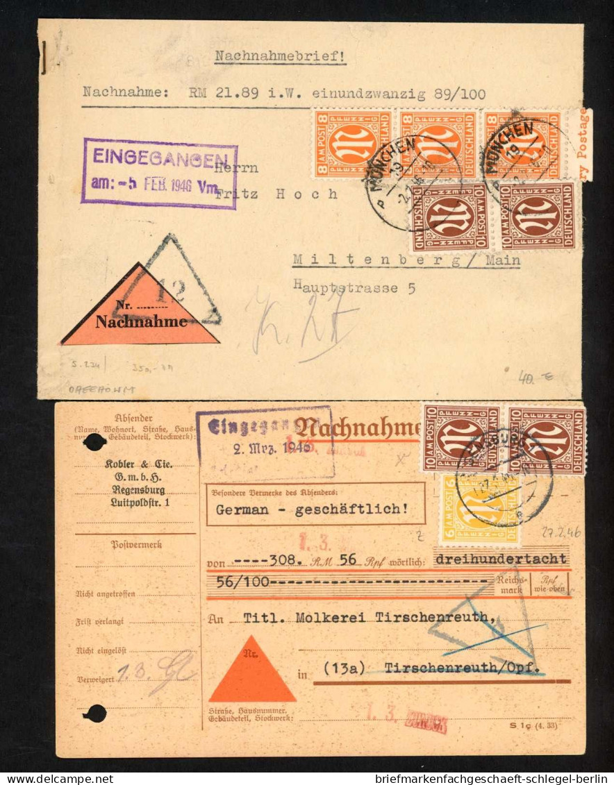 Amerik.+Brit. Zone (Bizone), 1946, 5 (3) + 6 (2), 4 + 6(2), Brief - Covers & Documents