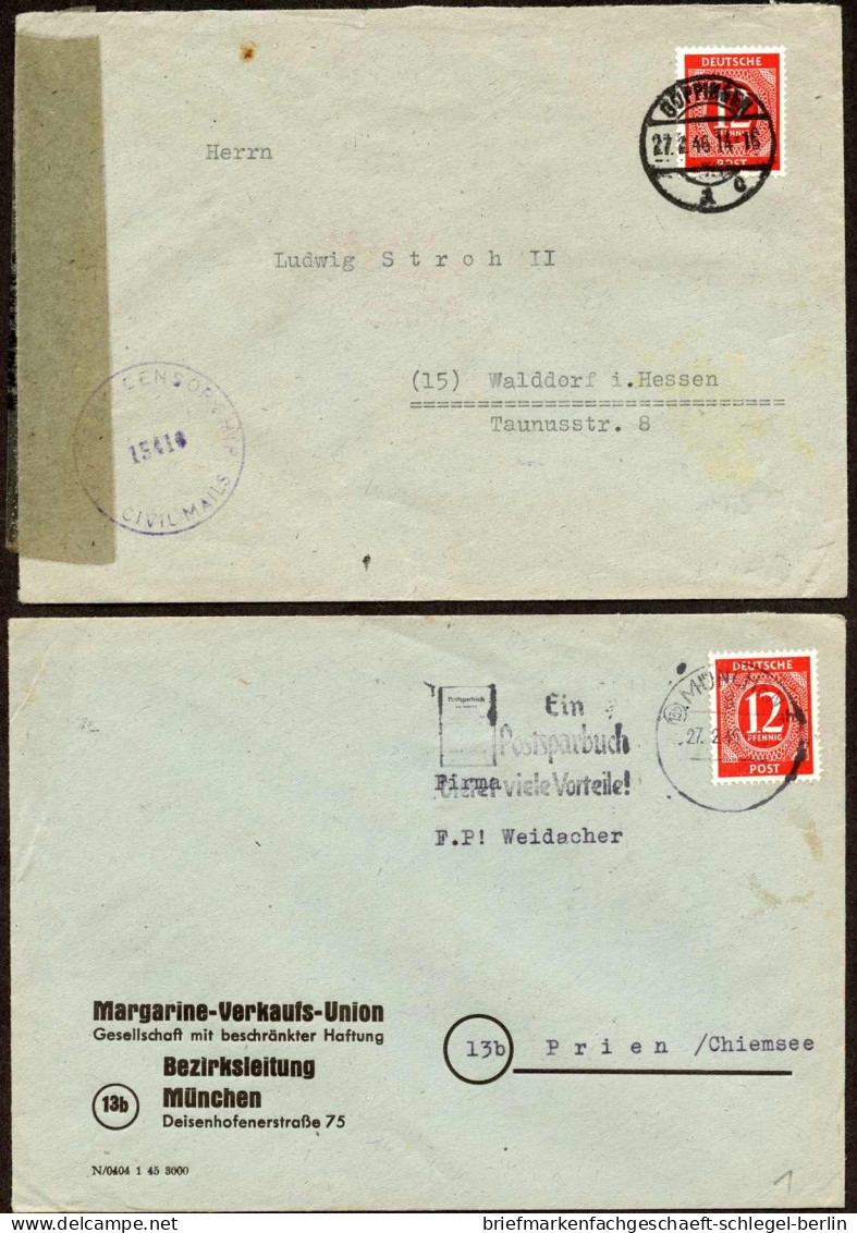 Amerik.+Brit. Zone (Bizone), 1946, 919 EF, Brief - Brieven En Documenten