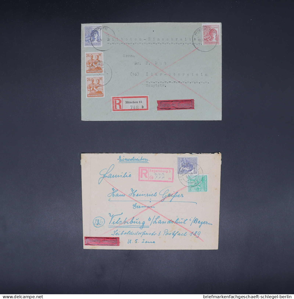 Gemeinschaftsausgaben, 1947, 951(2),956,957 - 957+958, Brief - Autres & Non Classés