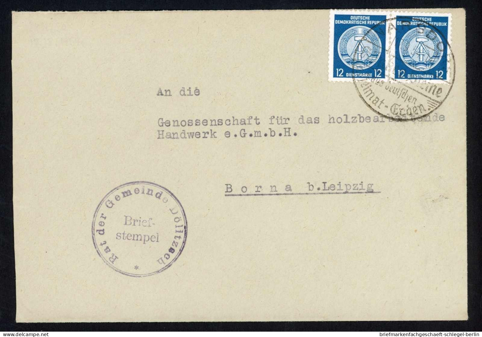 DDR, 1954, 9 EF - 20 XI(2), Brief - Autres & Non Classés