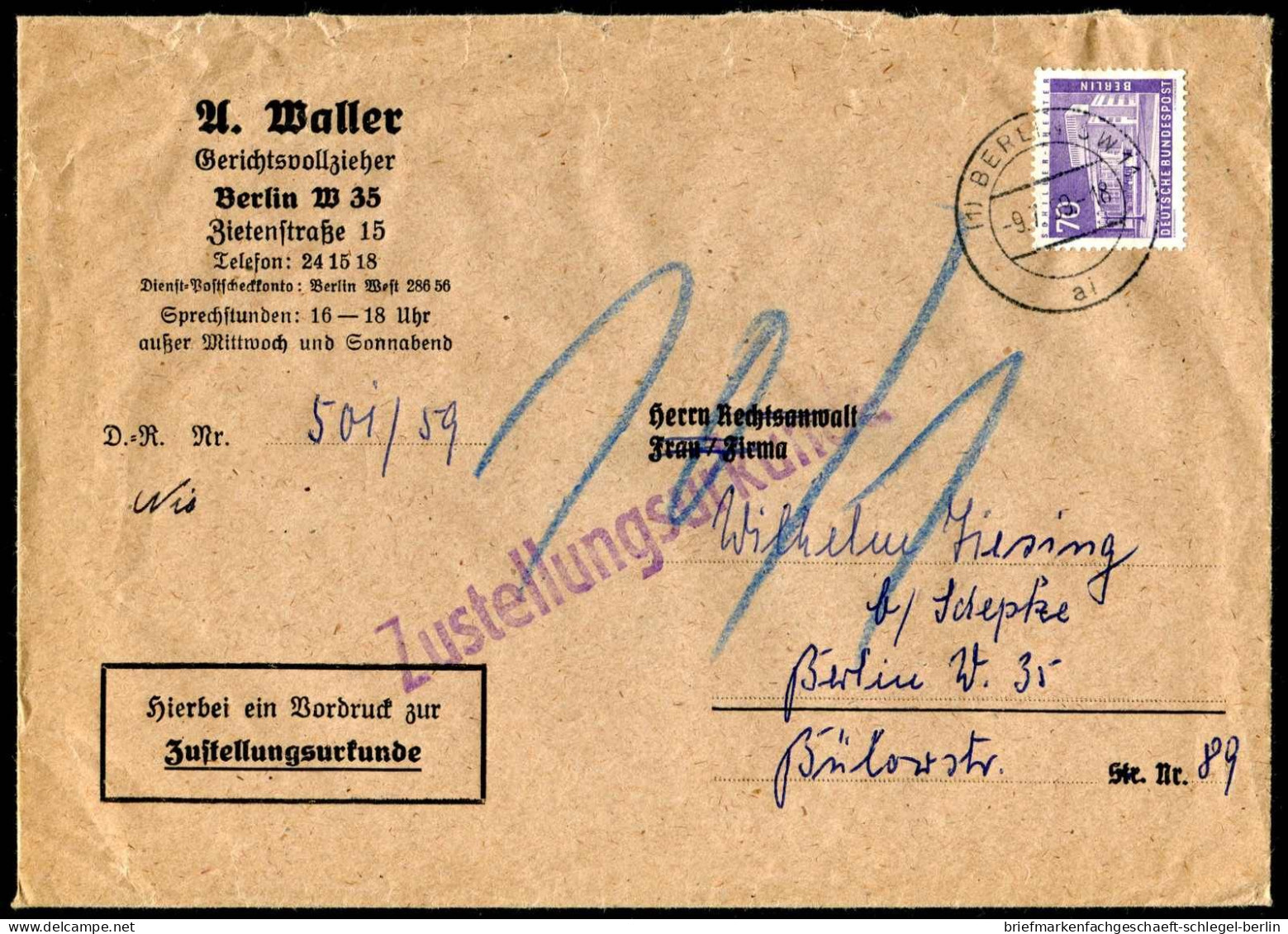 Berlin, 1958, 152 EF, 149(2), Brief - Other & Unclassified