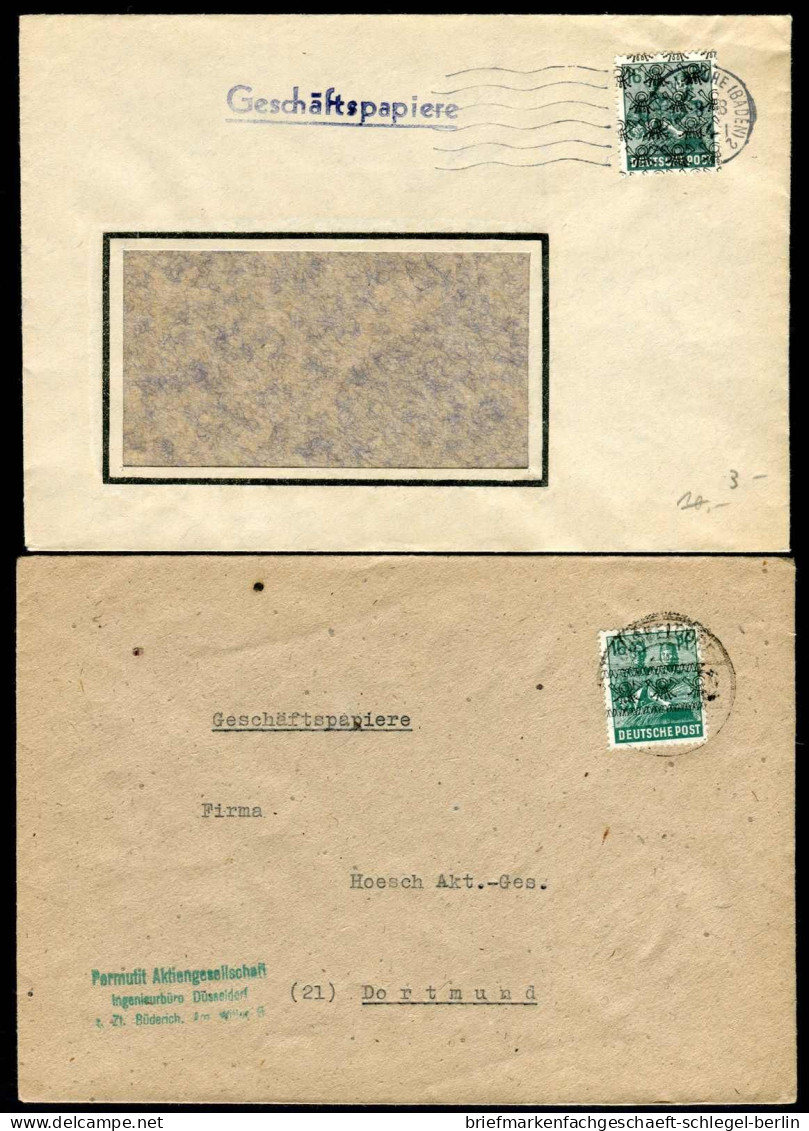 Amerik.+Brit. Zone (Bizone), 1948, 42 I EF - 42 II EF, Brief - Briefe U. Dokumente