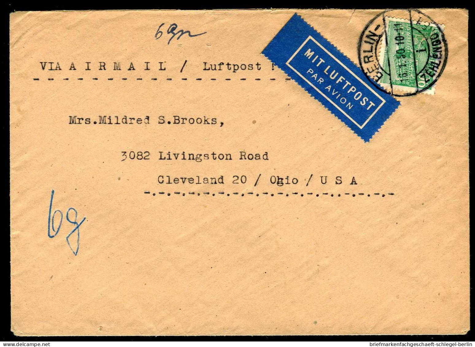 Berlin, 1950, 56 EF, Brief - Altri & Non Classificati