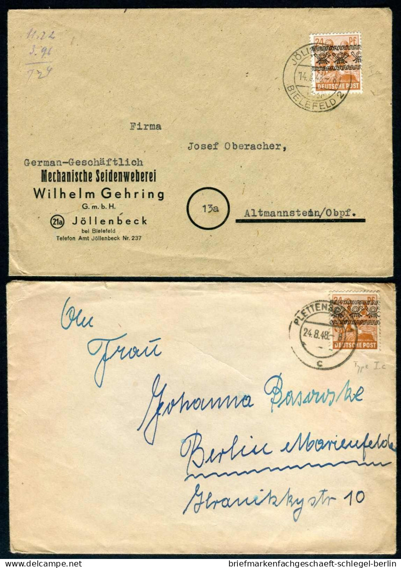 Amerik.+Brit. Zone (Bizone), 1948, 44 I - 44 II, Brief - Storia Postale