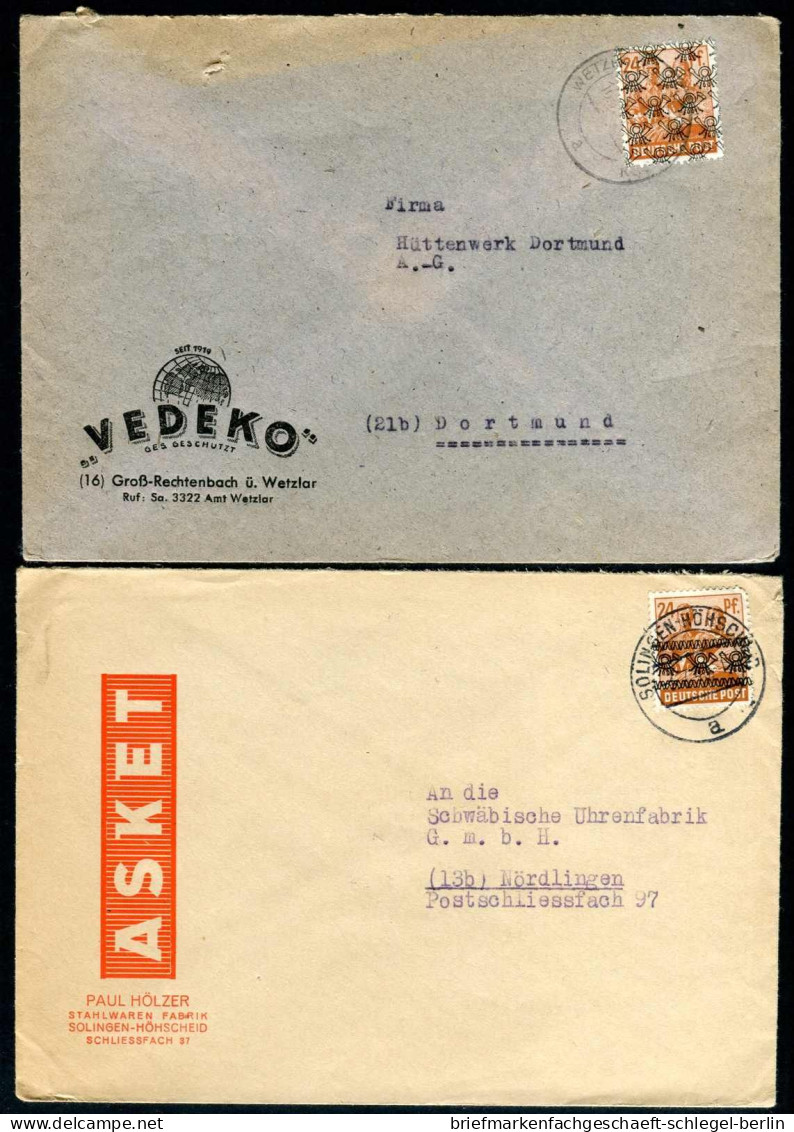 Amerik.+Brit. Zone (Bizone), 1948, 44 I - 44 II, Brief - Cartas & Documentos