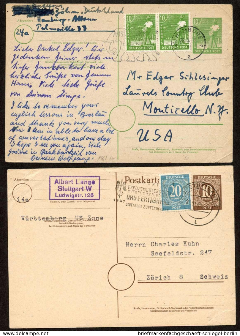 Gemeinschaftsausgaben, 1947, P 952 + 924 - P 961 + 946(2), Brief - Sonstige & Ohne Zuordnung