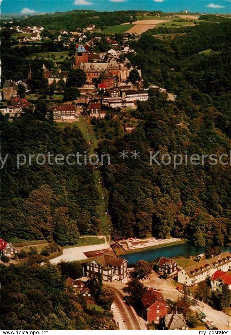 72951697 Burg Wupper Fliegeraufnahme Schloss Burg Seilbahn Unterburg  Burg - Solingen