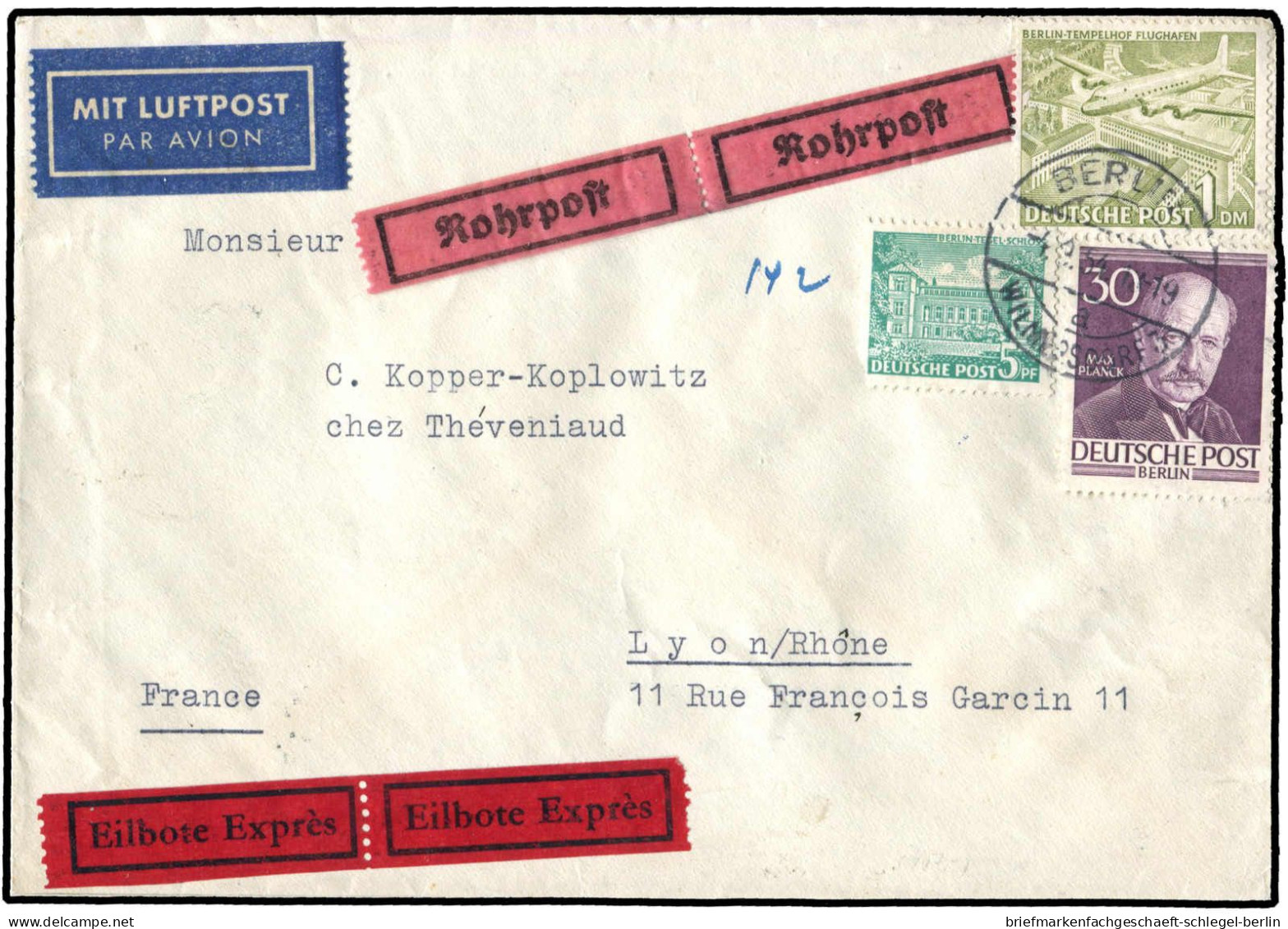 Berlin, 1954, 57, 44, 99, Brief - Altri & Non Classificati