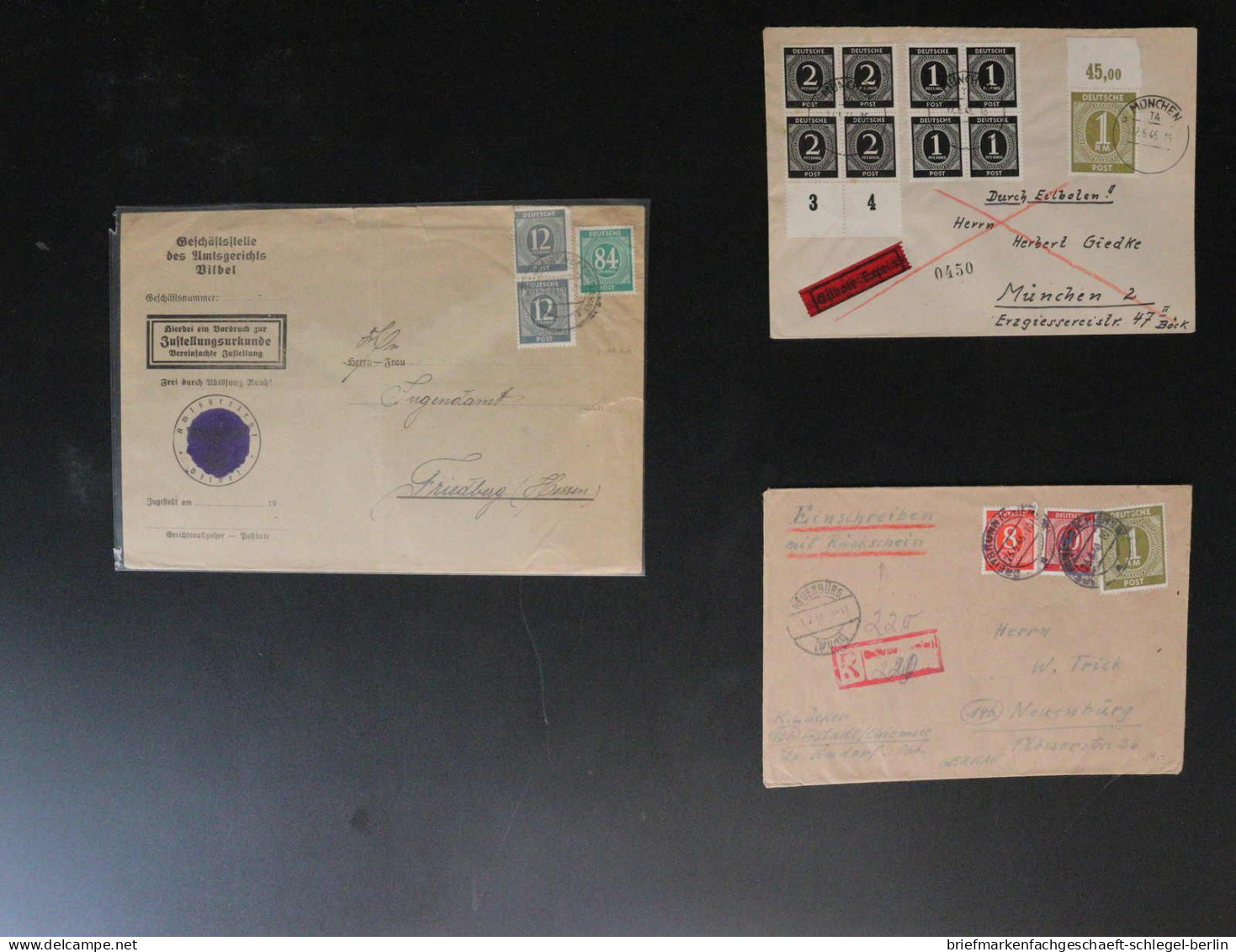 Amerik.+Brit. Zone (Bizone), 1946, 937+ 911(4) + 912(4) U.a., Brief - Storia Postale