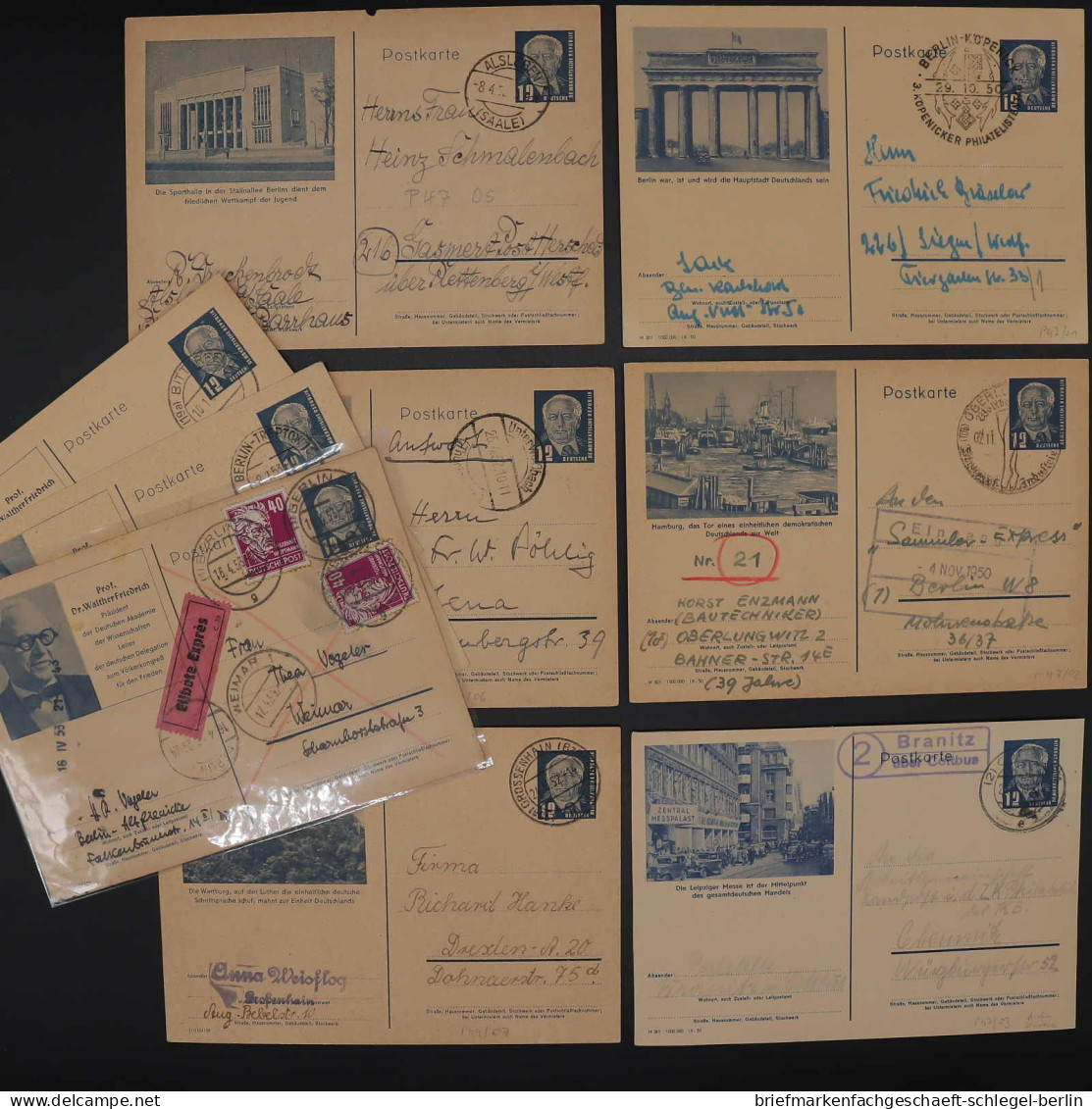 DDR, 1950, P 47, P 52, Brief - Andere & Zonder Classificatie