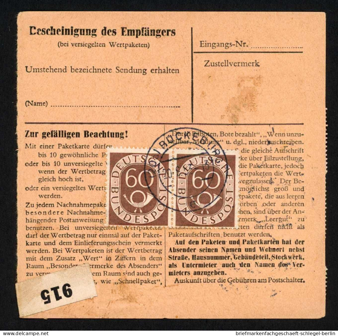 Bundesrepublik Deutschland, 1953, 135 (5), Brief - Altri & Non Classificati