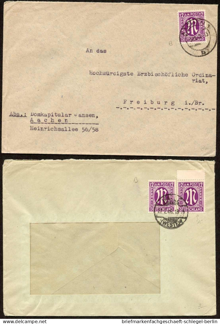 Amerik.+Brit. Zone (Bizone), 1945, 14 EF, 13(2), 15 EF, 15(2), ... - Autres & Non Classés