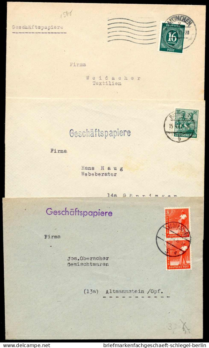 Gemeinschaftsausgaben, 1947, 923 EF - 949 EF U.a., Brief - Andere & Zonder Classificatie