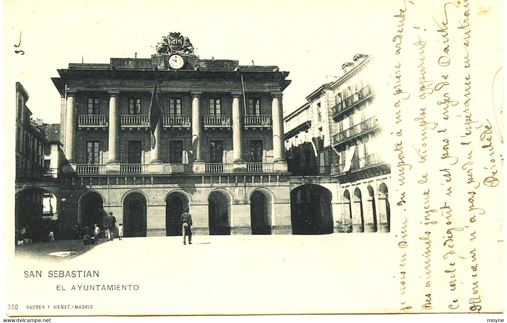 2286 - Espagne  -  SAN SEBASTIAN  :  EL  AYUNTAMIENTO   - Guipuscoa -  Circulée En   1901 - Other & Unclassified