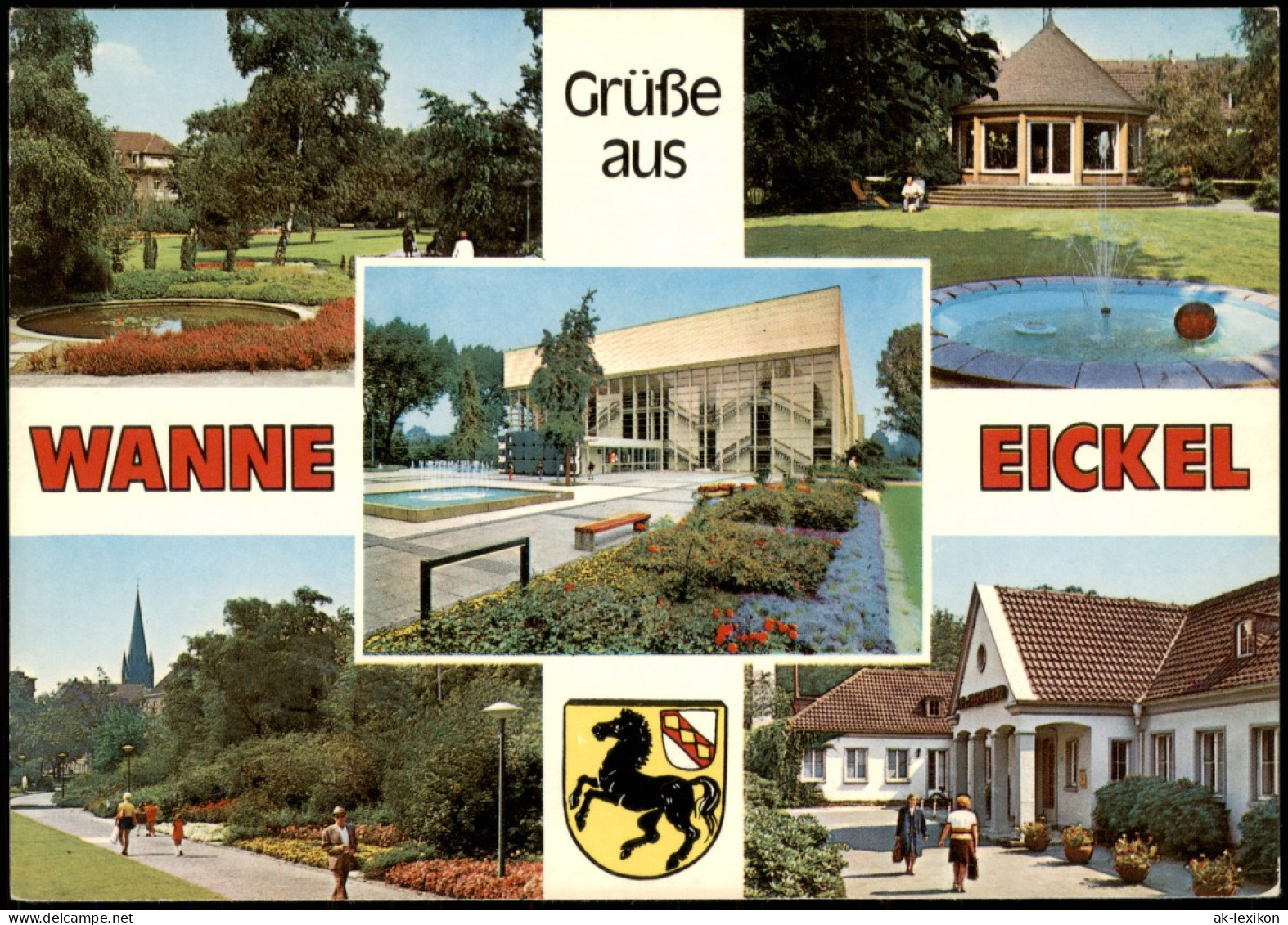 Ansichtskarte Wanne-Eickel-Herne Halle, Pavillon, Stadtpark 1982 - Herne