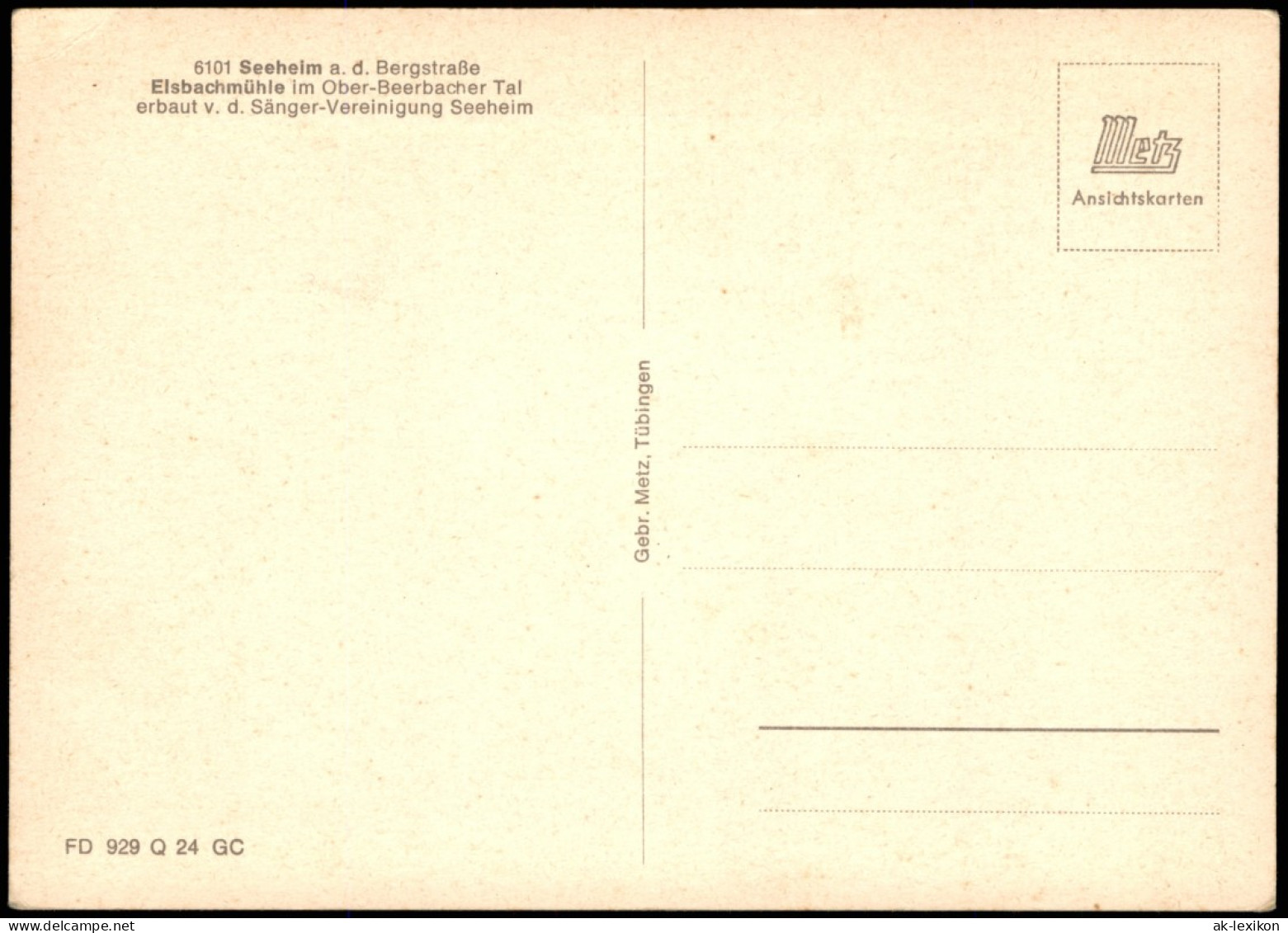 Ansichtskarte Seeheim-Jugenheim Elsbachmühle Im Ober-Beerbacher Tal MB 1978 - Andere & Zonder Classificatie