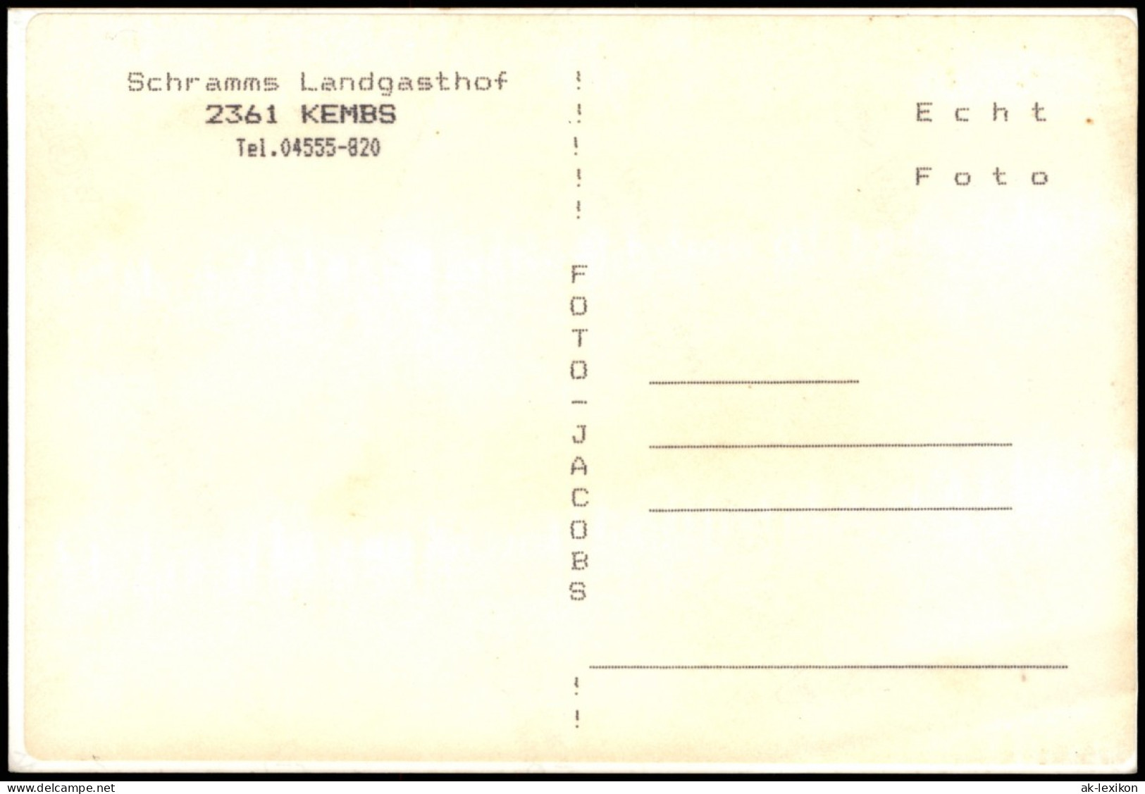 Gremersdorf Kembs 2361 - Schramms Landhgasthaus B. Oldenburg 1968 - Autres & Non Classés