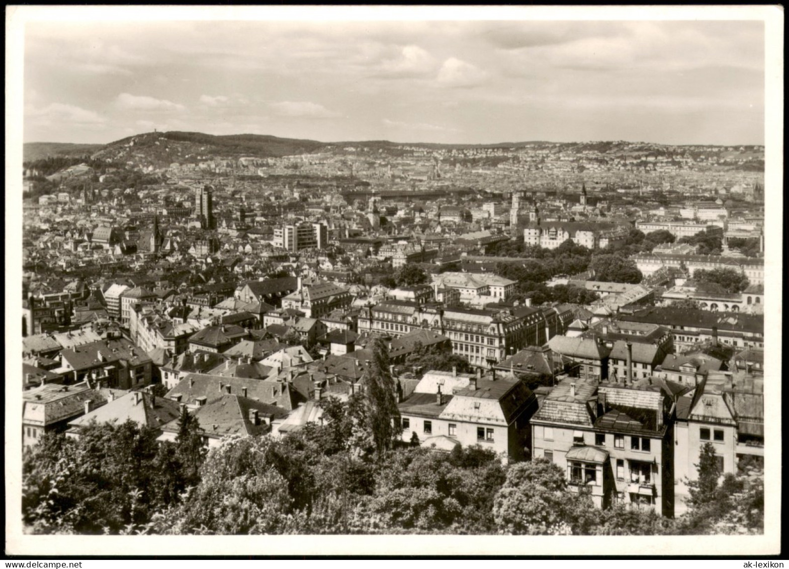 Ansichtskarte Stuttgart Totale - Fotokarte 1954 - Stuttgart