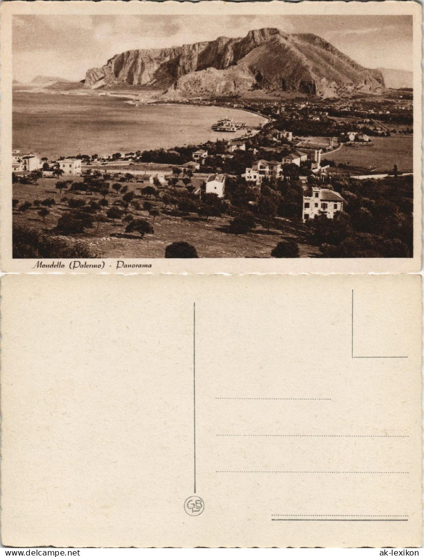 Palermo Palermo (Palermu) Mondello (Palermo) Panorama-Ansicht 1930 - Andere & Zonder Classificatie