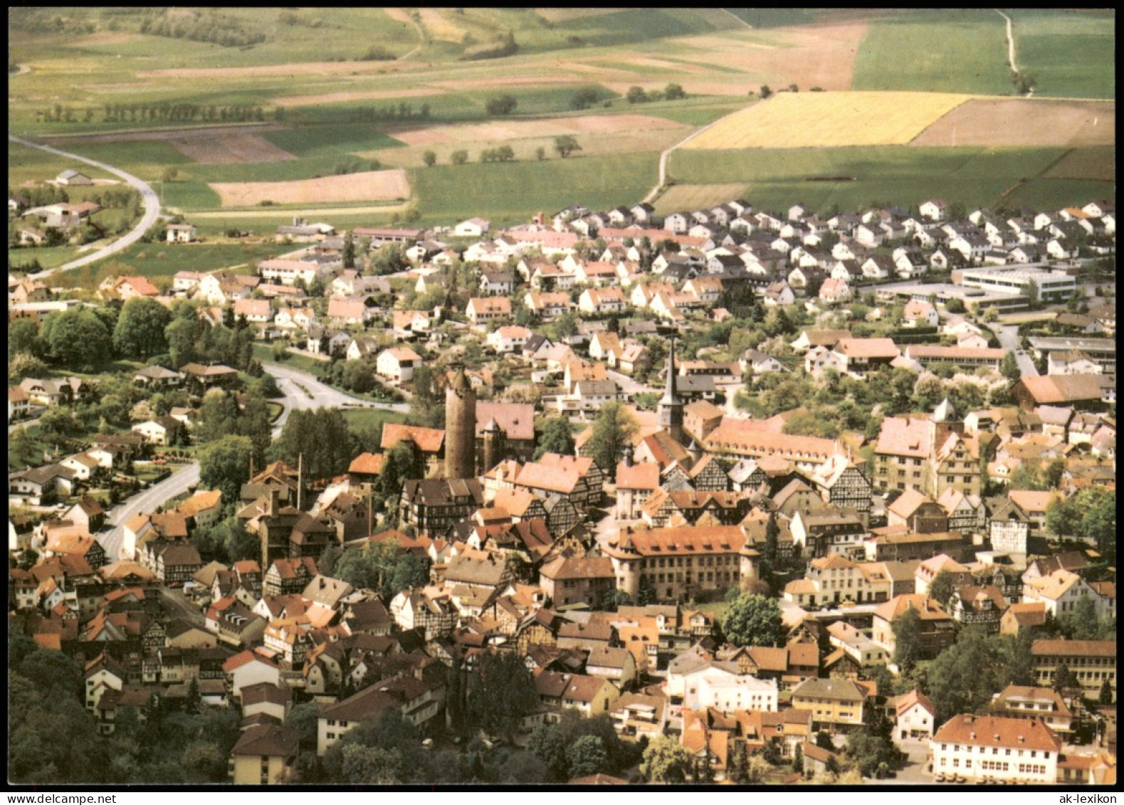 Ansichtskarte Schlitz Luftaufnahme Burgenstadt V. Flugzeug Aus 1975 - Andere & Zonder Classificatie