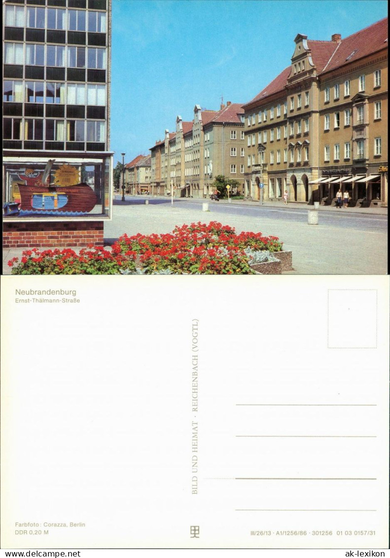 Ansichtskarte Neubrandenburg Ernst-Thälmann-Straße 1982 - Neubrandenburg